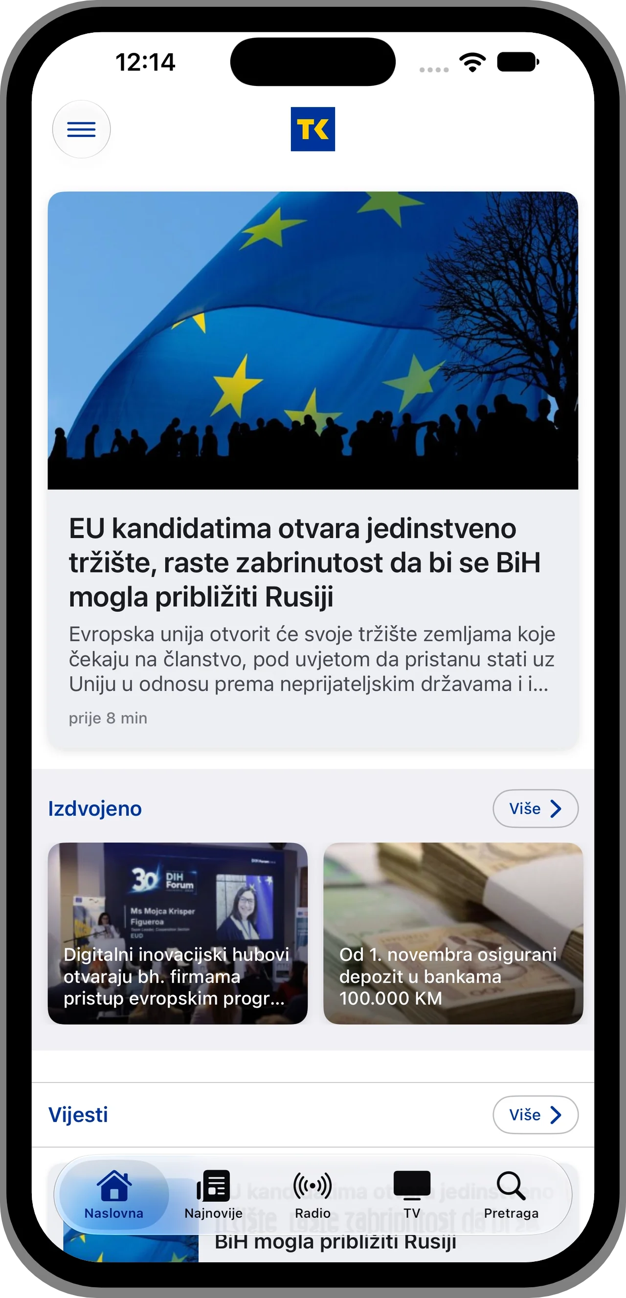 RTV TK iOS aplikacija