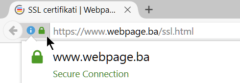 Webpage.ba - SSL address bar